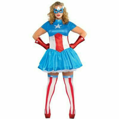 Ultimate Party Super Stores COSTUMES Adult Women&#39;s American Dream Costume Halloween Multi-Colored