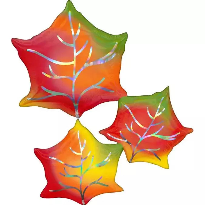 Ultimate Party Super Stores E006 30&quot; Iridescent Leaves foil balloon