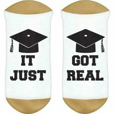 Ultimate Party Super Stores Glitter Adult It Just Got Real Graduation Ankle Socks