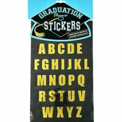 Ultimate Party Super Stores Gold Alphabet Stickers 3 Sheets