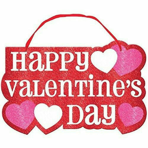 Ultimate Party Super Stores Happy Valintine's Glitter sign