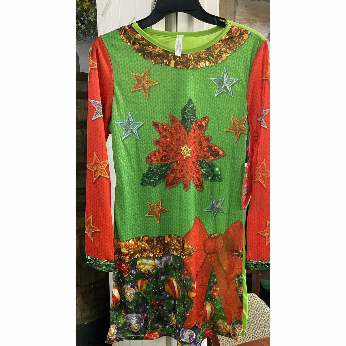 Ultimate Party Super Stores HOLIDAY: CHRISTMAS Adult S/M Women&#39;s Long Sleeve Christmas Dress