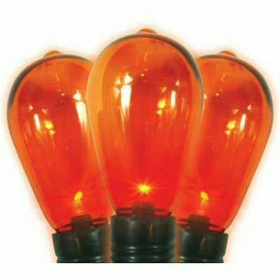 Ultimate Party Super Stores HOLIDAY: HALLOWEEN Orange Edison String Lights with Sound