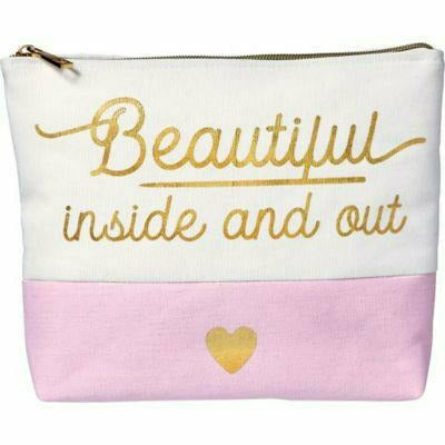 Ultimate Party Super Stores HOLIDAY: VALENTINES Beautiful Inside &amp; Out Makeup Bag Valentine&#39;s Day