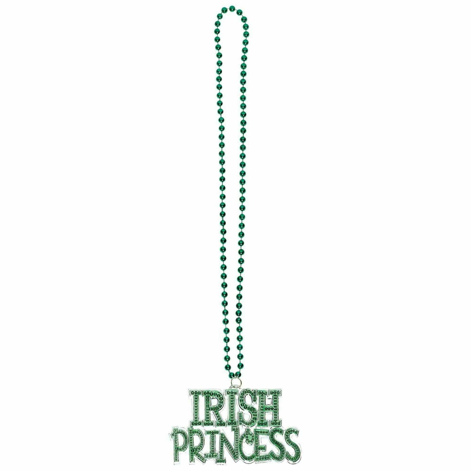 Ultimate Party Super Stores Irish Princess Bead Necklace w/Plastic Pendant