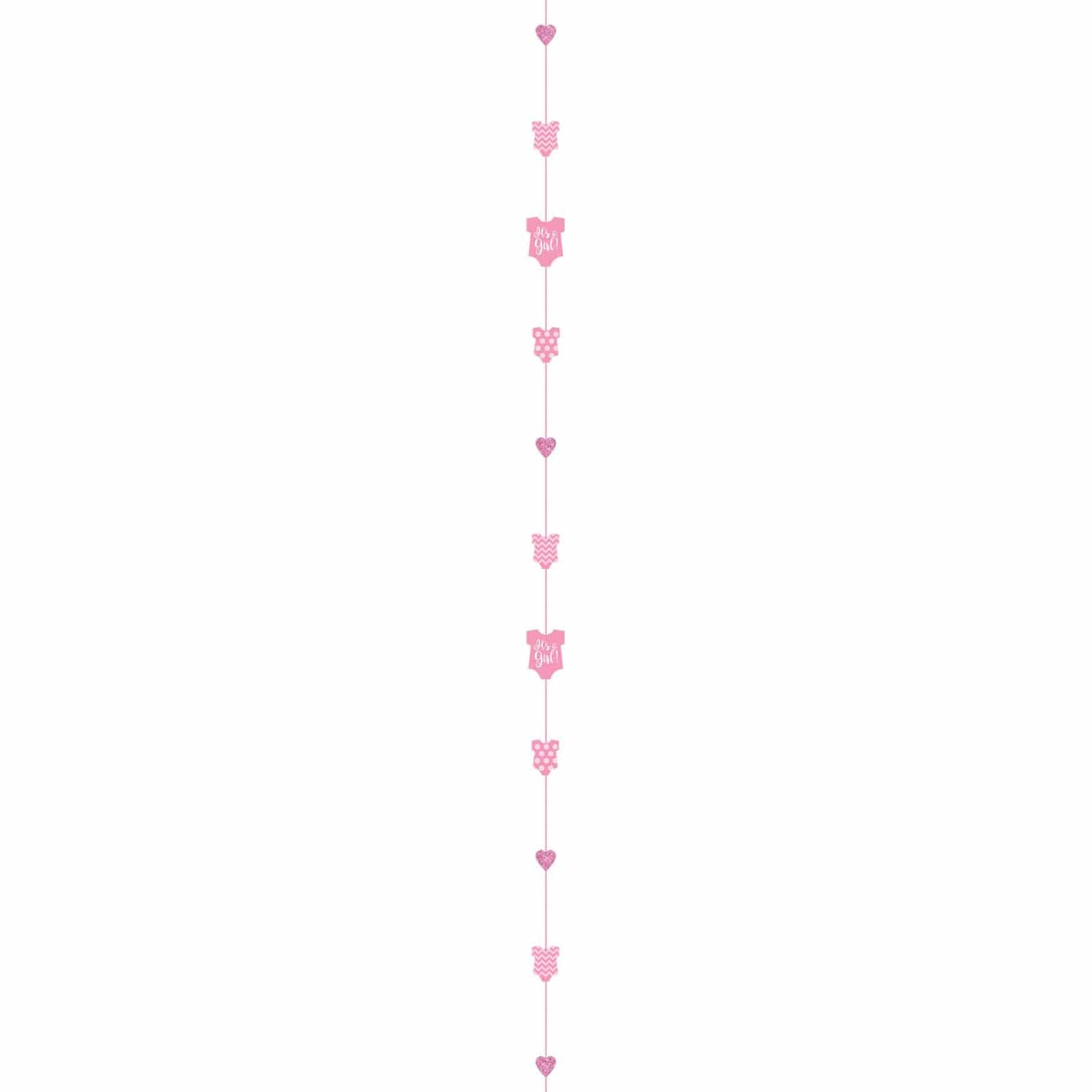 Ultimate Party Super Stores It's a Girl (onesie) balloon tail (pink)