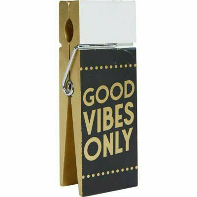 Ultimate Party Super Stores Jumbo Good Vibes Only Clothespin Photo Holder