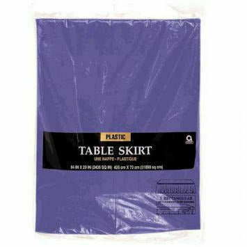 Ultimate Party Super Stores New Purple Solid Color Plastic Table Skirt, 14&#39; x 29&quot;