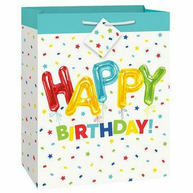 Unique GIFT WRAP Happy Balloon Birthday Large Gift Bag