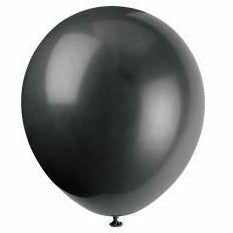 Unique Industries BALLOONS 12" Latex Balloons - Jet Black