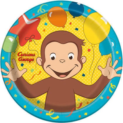 Unique Industries BIRTHDAY: JUVENILE Curious George Plates