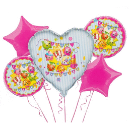 Unique Industries BIRTHDAY: JUVENILE G007 Shopkins Balloon Bouquet