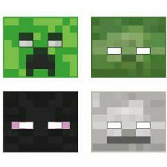 Unique Industries BIRTHDAY: JUVENILE Minecraft Paper Masks