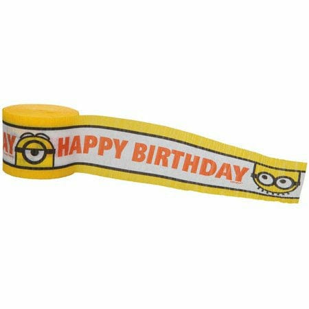 Unique Industries BIRTHDAY: JUVENILE Minions - The Rise of Gru Crepe Paper Streamer