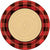 Unique Industries BIRTHDAY Plaid Lumberjack Round 9" Dinner Plates