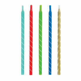 Unique Industries CANDLES Bright Spiral Birthday Candles 5&quot; - Assorted, 12ct