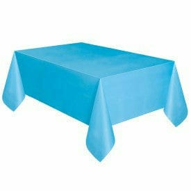 Unique Industries Powder Blue Solid Rectangular Plastic Table Cover, 54&quot; x 108&quot;