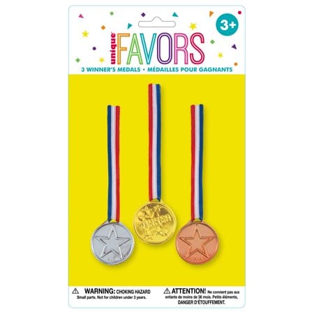 Unique Industries TOYS Gold, Silver and Bronze Winner&#39;s Medals