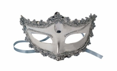 Mask With Ties Silver