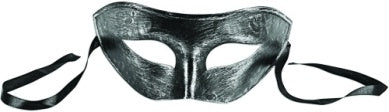 Harlequin Silver Half Mask