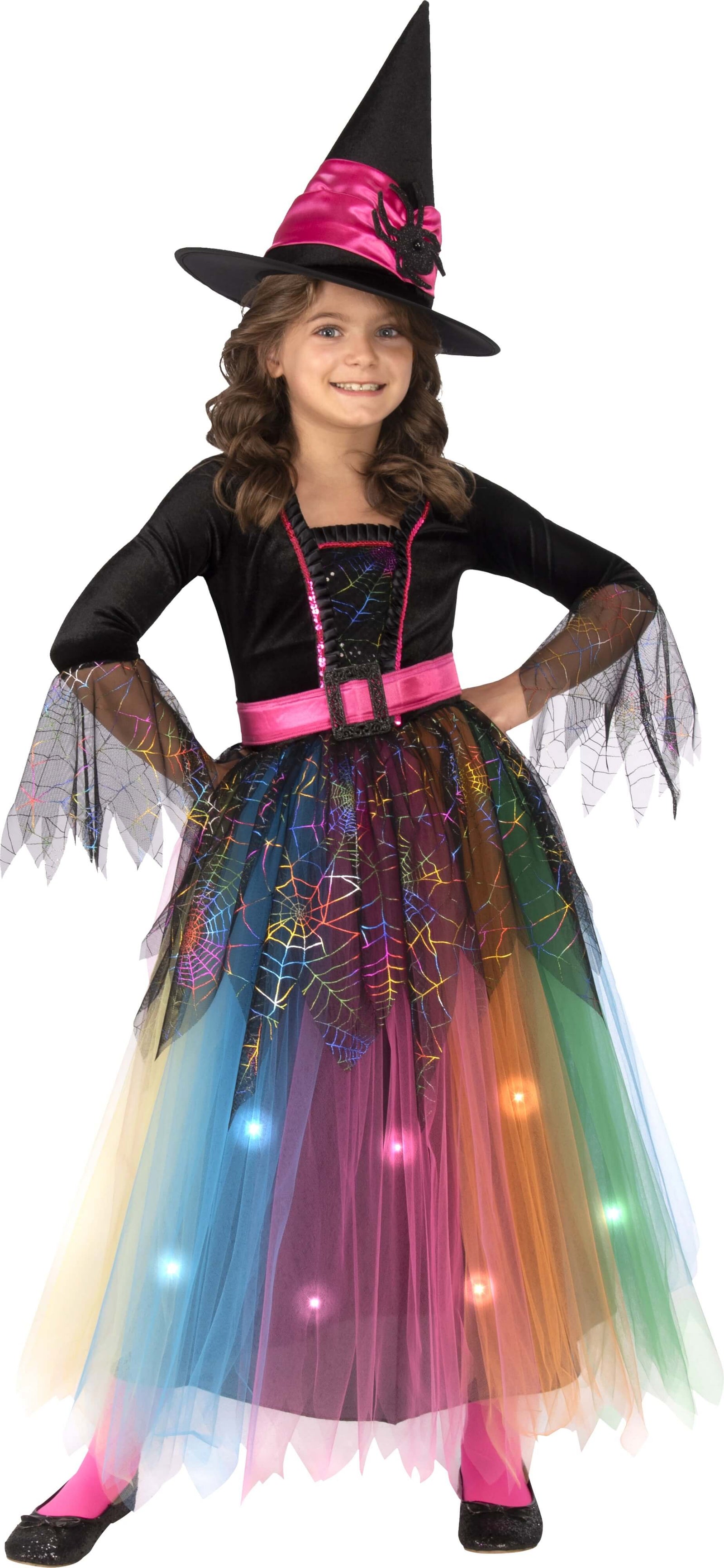 Spider Witch Light Up Kids Costume