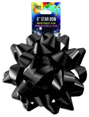 Star Bow-6in-Lacquer Black