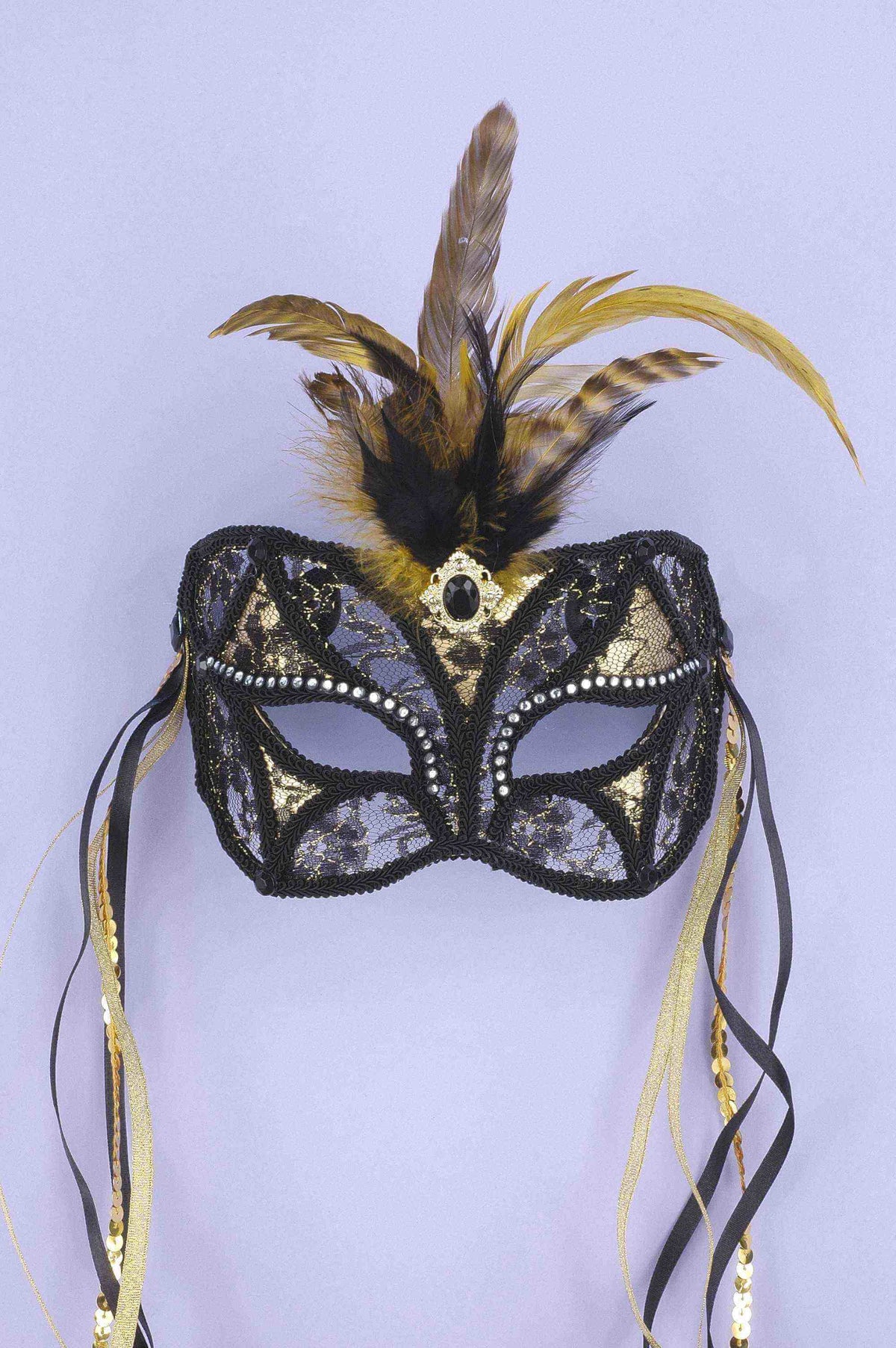 Lace Mask Black &amp; Gold