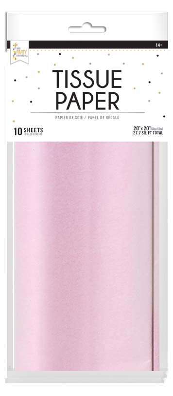 Tissue 10 Pack-20inX20in-Baby Pink