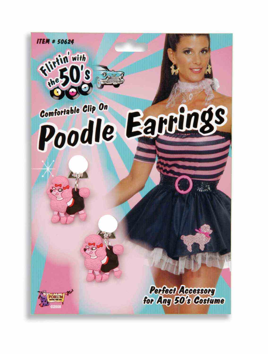 Pink Poodle Earrings