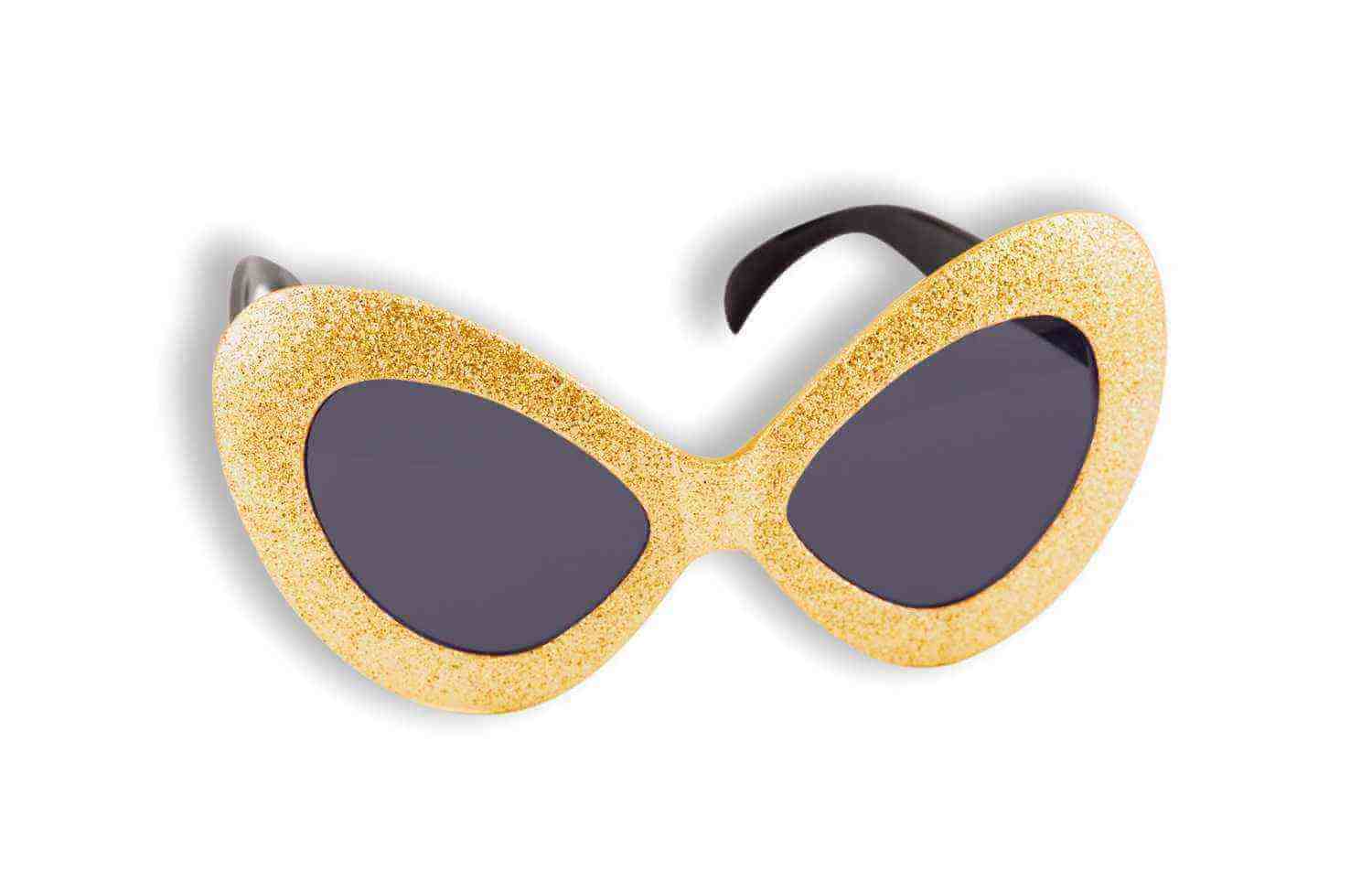 Mod Glitter Glasses-Gold