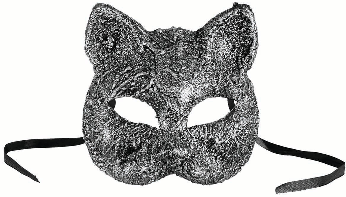 Cat Half Mask Silver