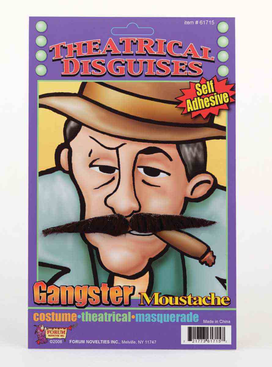 Gangster Moustache Black