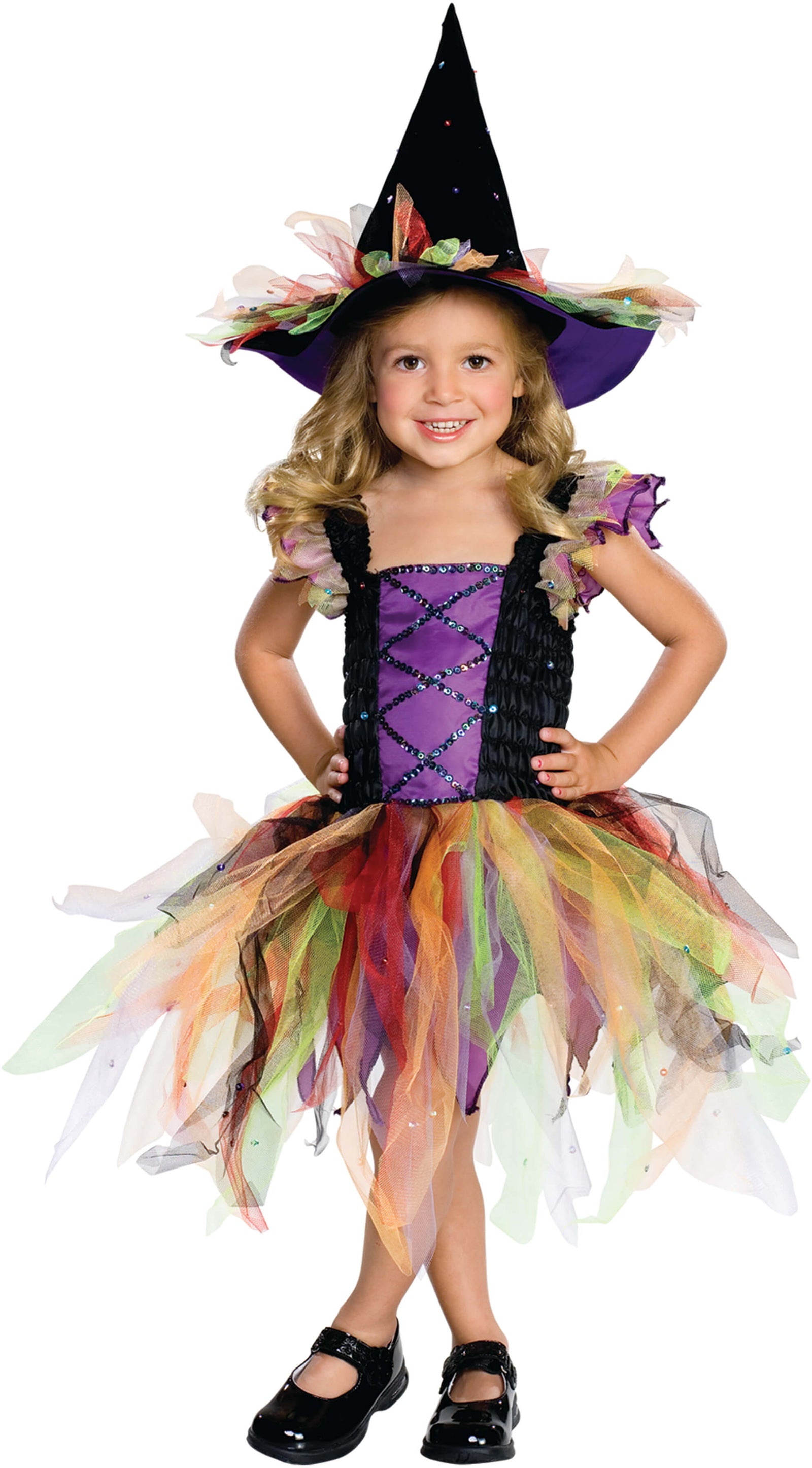 Girls Glitter Witch Costume