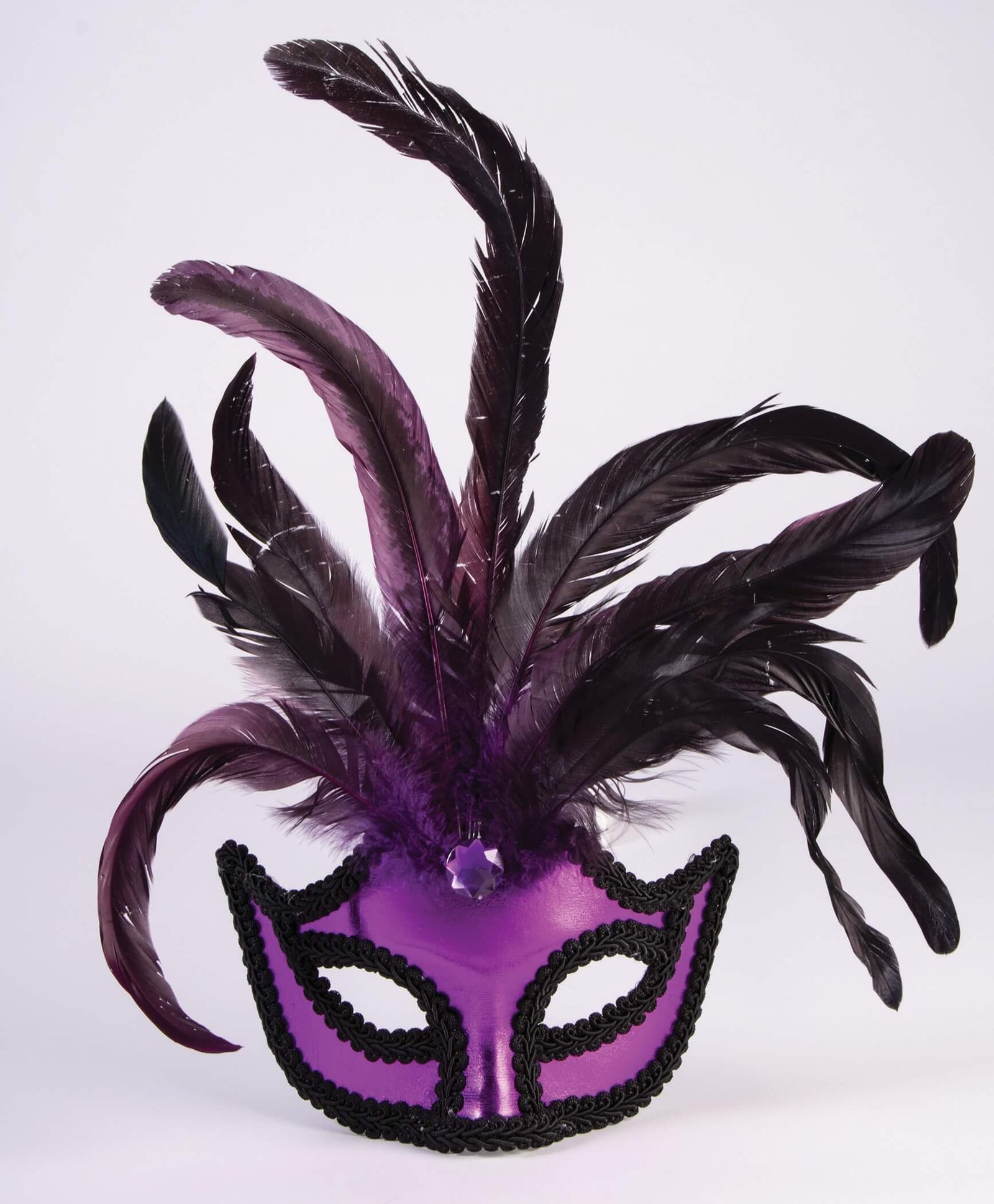 Mask With Feathers Purple