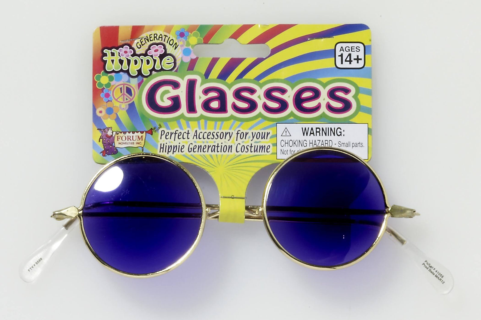 Hippie Glasses Blue Lenses