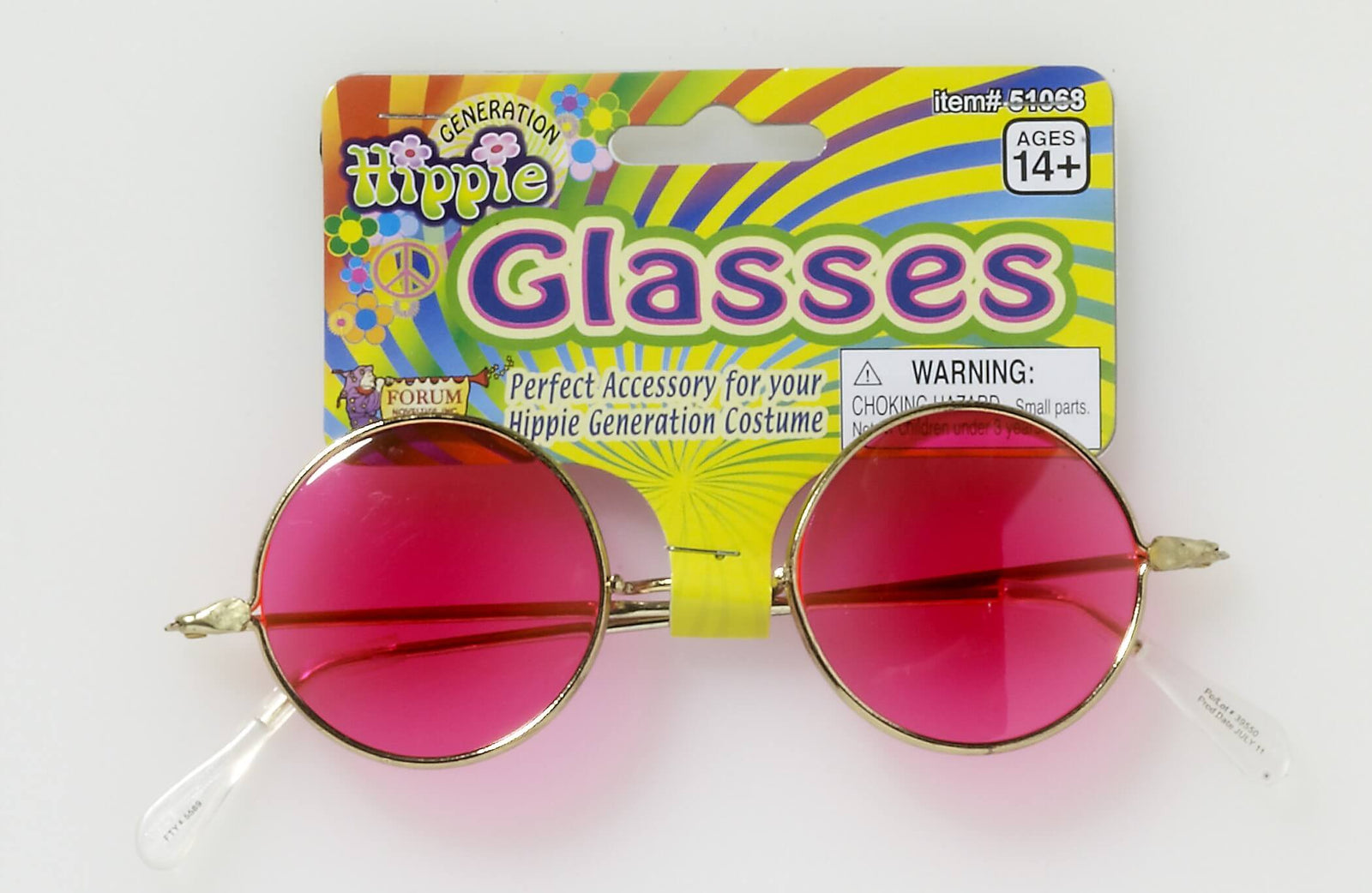 Hippie Glasses Pink Lenses